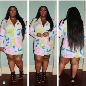 Double breasted blazer dress